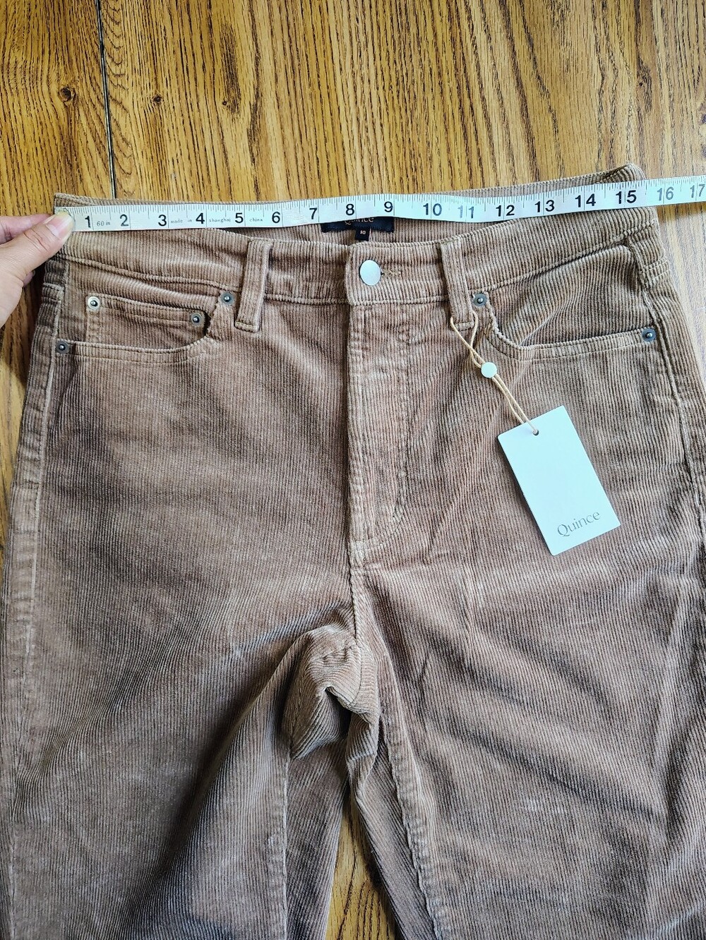 NWT Quince Organic Cotton Women's Straight-Leg Corduroy Pant Warm Brown sz 10. - Picture 13 of 16